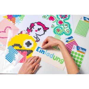 Multifunctionele etiketten oranje ø 12 mm rond papier mat 240 st.