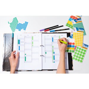 Multifunctionele etiketten oranje ø 12 mm rond papier mat 240 st.