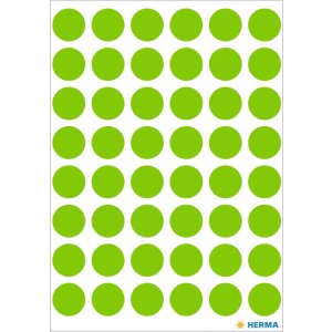 Multifunctionele etiketten groen ø 12 mm rond papier mat 240 st.