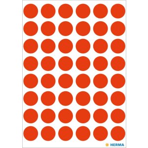 Multifunctionele etiketten rood ø 12 mm rond papier mat 240 st.