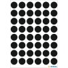 Multifunctionele etiketten zwart ø 12 mm rond papier mat 240 st.