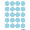 Multifunctionele etiketten vario gekleurde stippen blauw 19 mm