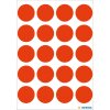 Multifunctionele etiketten rood ø 19 mm rond papier mat 100 st.