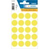 Multifunctionele etiketten geel ø 19 mm rond papier mat 100 st.
