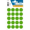 Multifunctionele etiketten groen ø 19 mm rond papier mat 100 st.