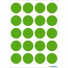Multifunctionele etiketten groen ø 19 mm rond papier mat 100 st.
