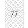 Multifunctionele etiketten wit ø 13 mm rond papier mat 2464 st.