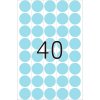 Multifunctionele etiketten blauw ø 19 mm rond papier mat 1280 st.