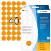 Multifunctionele etiketten helder oranje ø 19 mm rond papier mat 960 st.