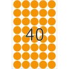 Multifunctionele etiketten helder oranje ø 19 mm rond papier mat 960 st.