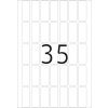 Multifunctionele etiketten wit 12x30 mm papier mat 1120 st.