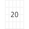 Multifunctionele etiketten wit 19x40 mm papier mat 640 st.