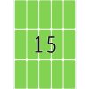 Multifunctionele etiketten groen 20x50 mm papier mat 480 st.