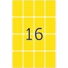 Multifunctionele etiketten geel 25x40 mm papier mat 512 st.