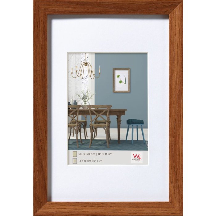 Walther Houten lijst Fiorito 10x15 cm donker eiken met passepartout 7x10 cm