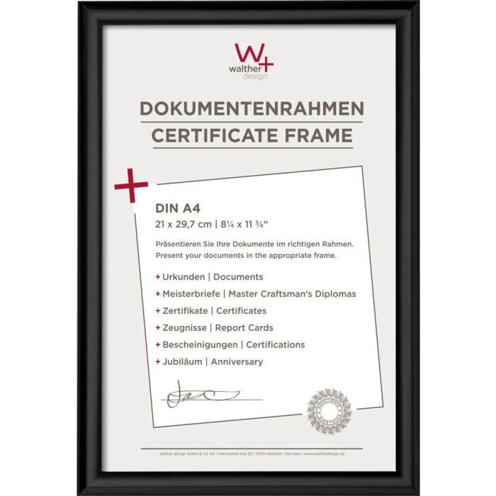 Document Fotolijst Trendstyle a4 zwart