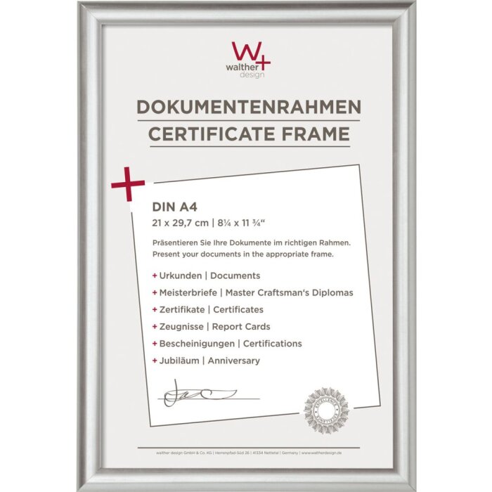 Document Fotolijst Trendstyle a4 zilver