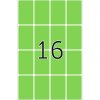 Multifunctionele etiketten groen 25x40 mm papier mat 512 st.