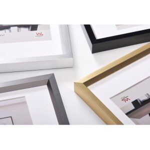 Walther Kunststof lijst Steel Style 40x40 cm zwart