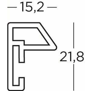 Walther Kunststof lijst Steel Style 40x40 cm zwart