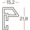 Walther Kunststof lijst Steel Style 40x40 cm zwart