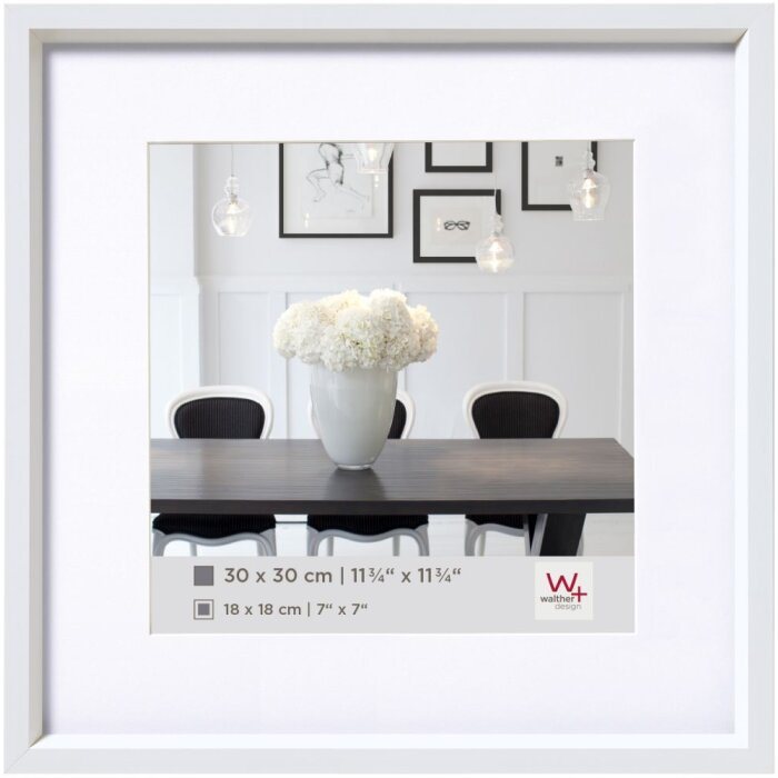 Walther Kunststof lijst Steel Style 40x40 cm wit