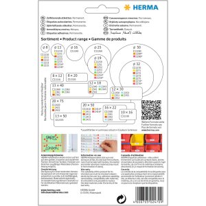 Multifunctionele etiketten wit 34x53 mm papier mat 288 st.