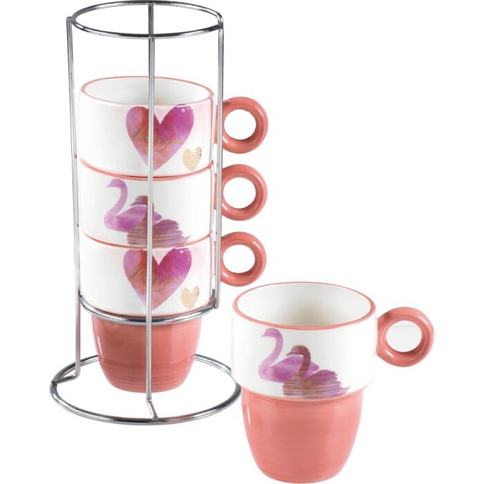 20ca1020 Mascagni 4 kopjes - set roze