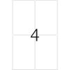 Multifunctionele etiketten wit 52x82 mm papier mat 128 st.