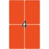 Multifunctionele etiketten rood 52x82 mm papier mat 128 st.