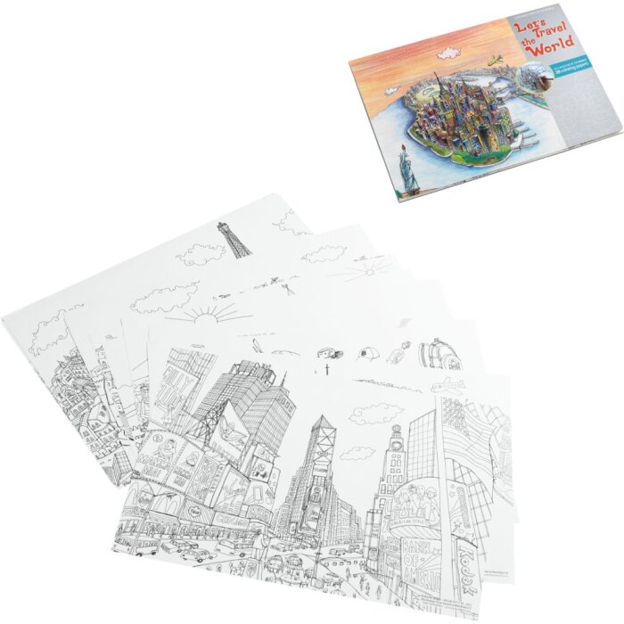 Kleurboek Globetrotter 37x26 cm