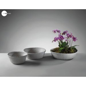 20do1517 Mascagni Decoratieve Kom 26,2x25,7x12,3 cm grijs