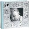 Memo album 100 fotos 10x15 cm met kader blauw