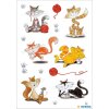 Herma Sticker decor Grappige Katten glinsterde
