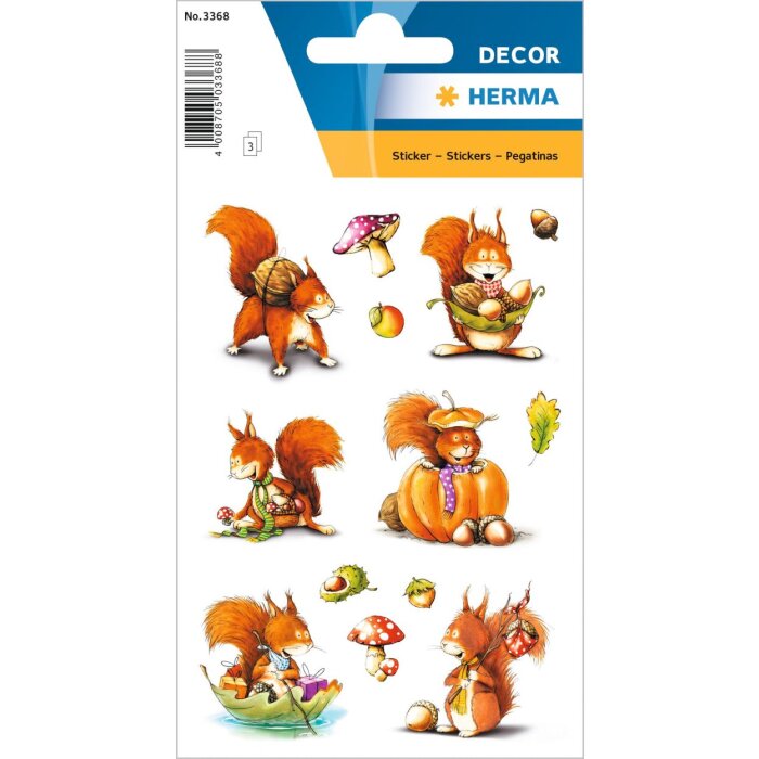 herma sticker eekhoorn