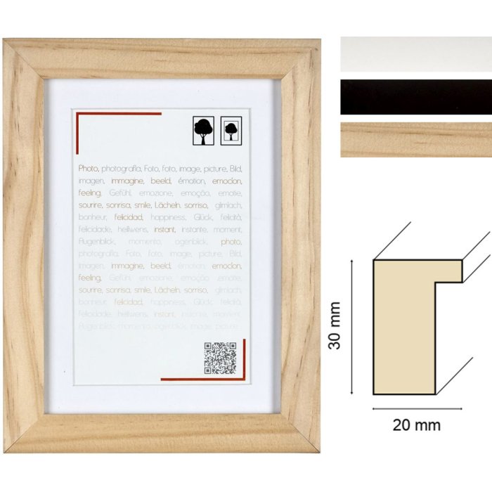 Ceanothe Slim houten lijst met passe-partout