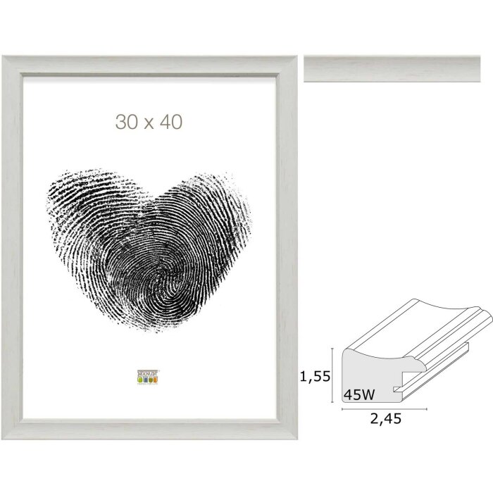 Fotolijst wit plastic s45wf1