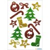 herma glitter kerstsymbolen stickers 1 vel