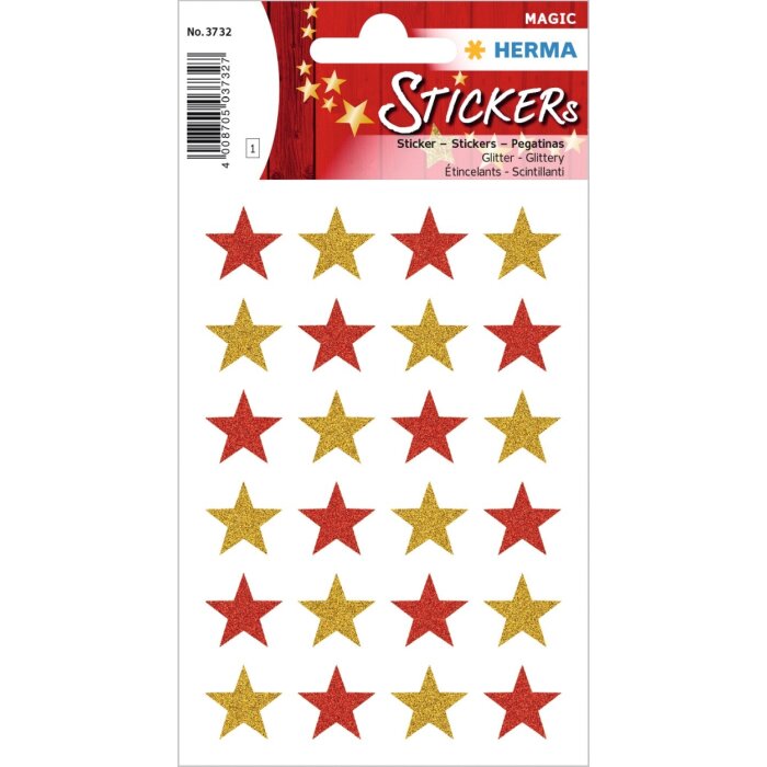 magische sterren, glitter