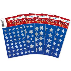herma kerst stickers sterren zilver
