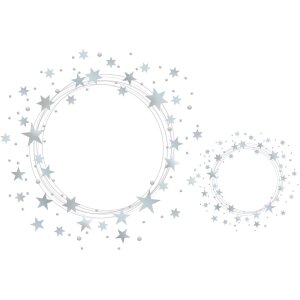 herma kerst stickers sterren zilver