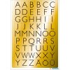 herma letters 13x12 mm a-z goudfolie zwart 4 vellen