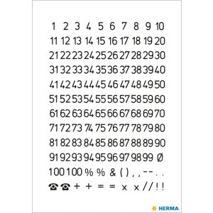 1-100 vario nummers etiketten zwart 2 vellen