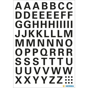 Letters 10 mm a-z weerbestendige folie zwart 1 vel.