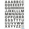 Letters 10 mm a-z weerbestendige folie zwart 1 vel.