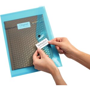 Veiligheidsetiketten wit ø 40 mm rond extreem sterk klevende folie mat 600 st.