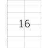 Etiketten a4 blauw 105x37 mm papier mat 1600 st.