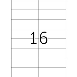 Etiketten a4 groen 105x37 mm papier mat 1600 st.