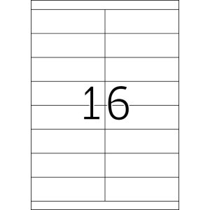 Etiketten Premium a4, wit 105x33,8 mm papier mat 1600 st.