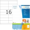 Etiketten Premium a4, wit 105x33,8 mm papier mat 1600 st.